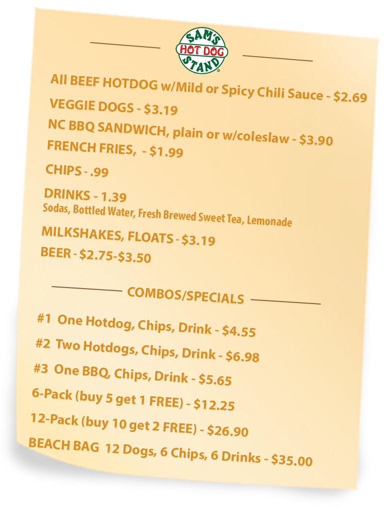 food menu